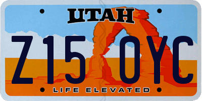 UT license plate Z150YC