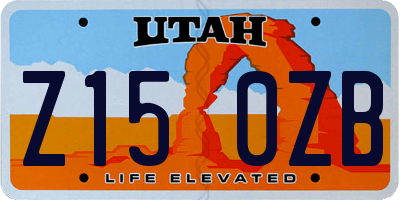 UT license plate Z150ZB
