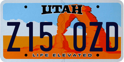 UT license plate Z150ZD