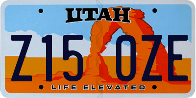 UT license plate Z150ZE