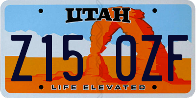UT license plate Z150ZF