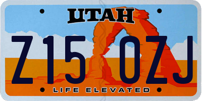 UT license plate Z150ZJ