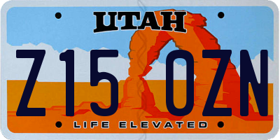 UT license plate Z150ZN