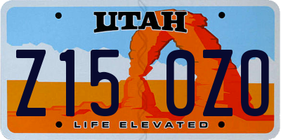 UT license plate Z150ZO