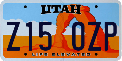 UT license plate Z150ZP