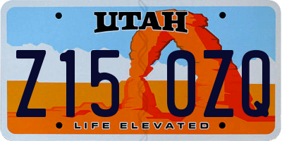 UT license plate Z150ZQ
