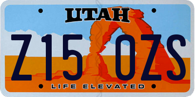 UT license plate Z150ZS