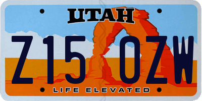UT license plate Z150ZW