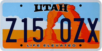 UT license plate Z150ZX