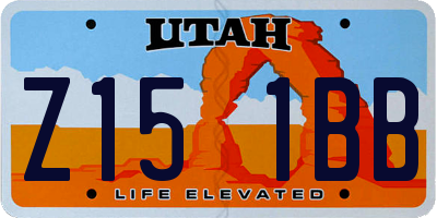 UT license plate Z151BB