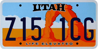 UT license plate Z151CG