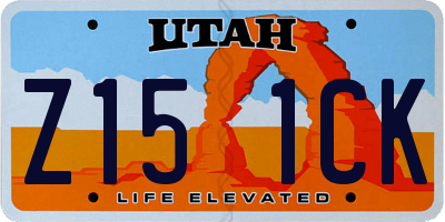 UT license plate Z151CK