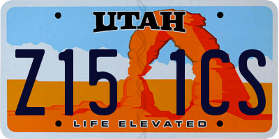 UT license plate Z151CS