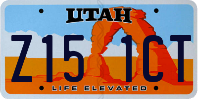 UT license plate Z151CT