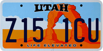 UT license plate Z151CU