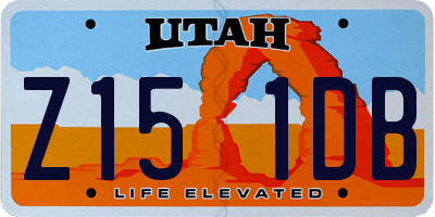 UT license plate Z151DB