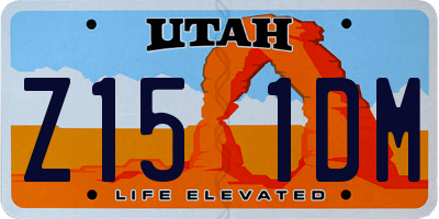 UT license plate Z151DM