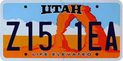 UT license plate Z151EA