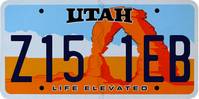 UT license plate Z151EB
