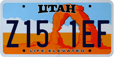 UT license plate Z151EF