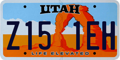 UT license plate Z151EH