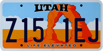UT license plate Z151EJ