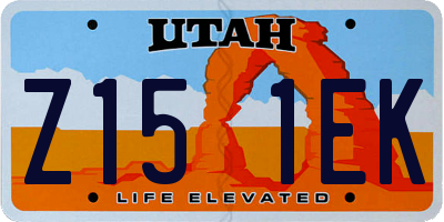 UT license plate Z151EK