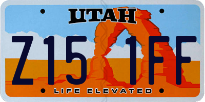 UT license plate Z151FF