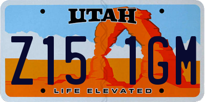 UT license plate Z151GM