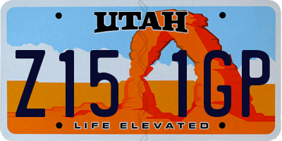 UT license plate Z151GP