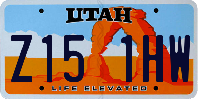 UT license plate Z151HW