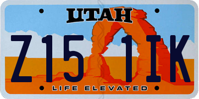 UT license plate Z151IK