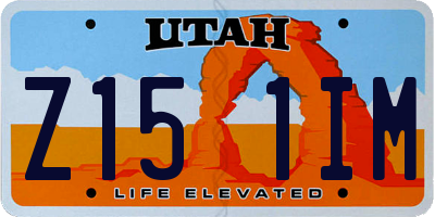 UT license plate Z151IM