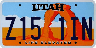 UT license plate Z151IN