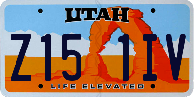 UT license plate Z151IV
