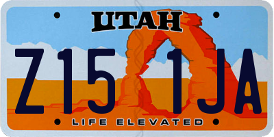UT license plate Z151JA