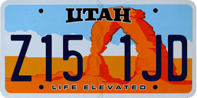 UT license plate Z151JD