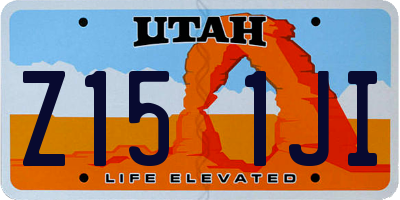 UT license plate Z151JI
