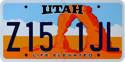 UT license plate Z151JL