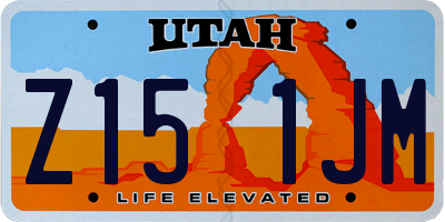 UT license plate Z151JM