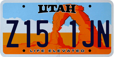 UT license plate Z151JN