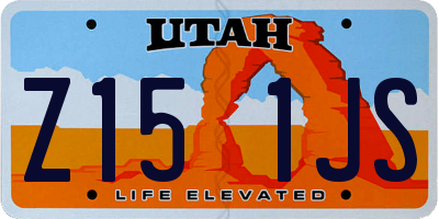 UT license plate Z151JS