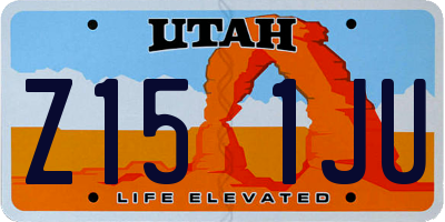 UT license plate Z151JU