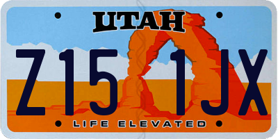 UT license plate Z151JX