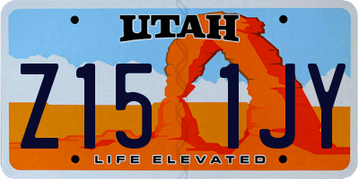 UT license plate Z151JY