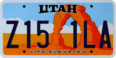 UT license plate Z151LA