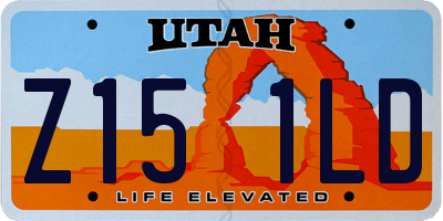 UT license plate Z151LD