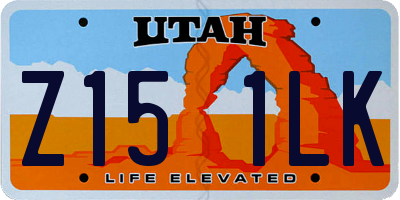 UT license plate Z151LK