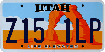 UT license plate Z151LP