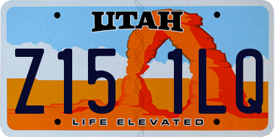UT license plate Z151LQ